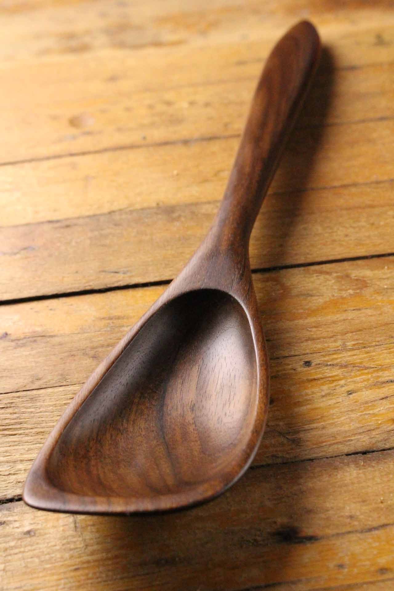 Hybrid wooden roux spoon spatula spoon handmade from Walnut , Cherry, or Maple wood - Image 6