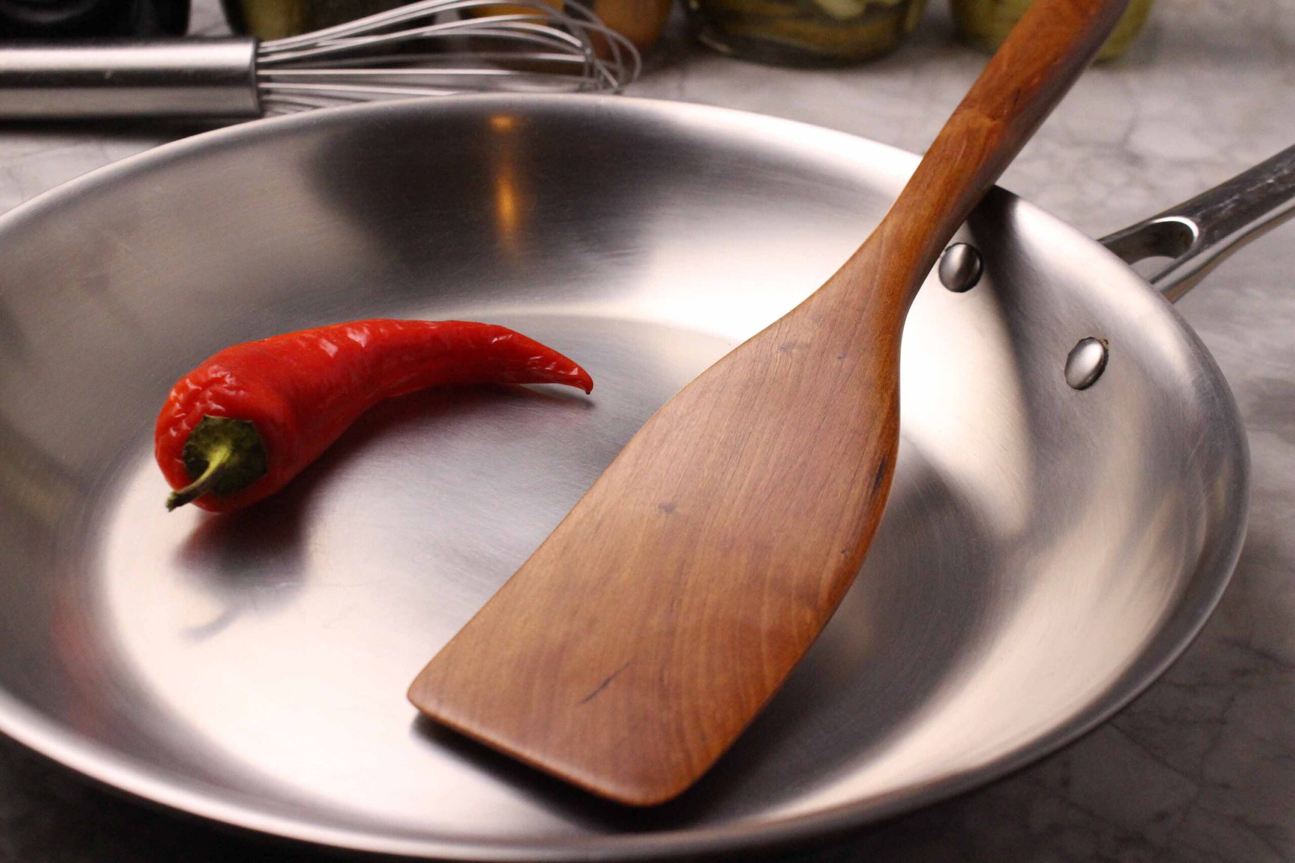 medium handmade wooden spatula for stirring and turning carved from Black Walnut wood - Image 9