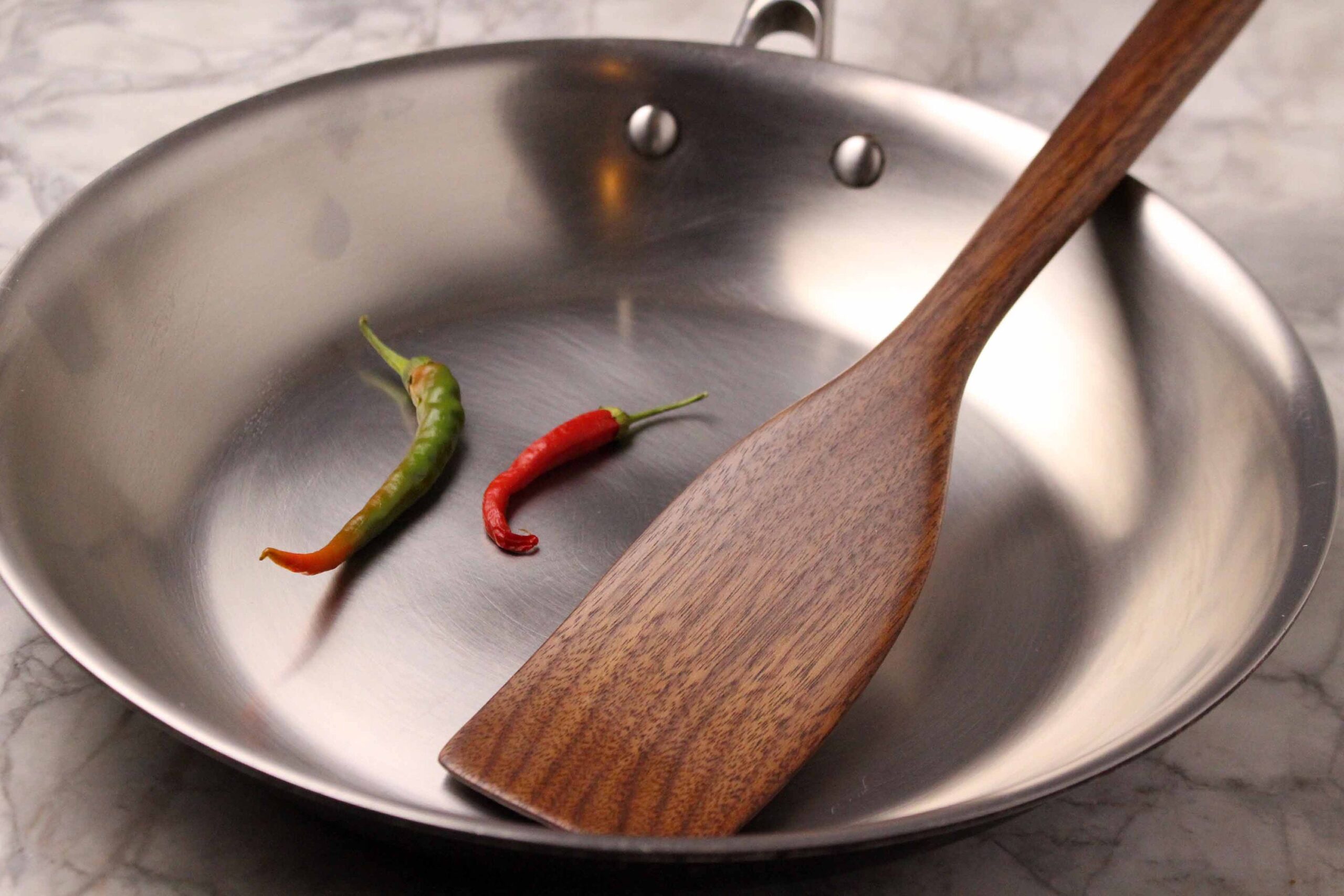 medium handmade wooden spatula for stirring and turning carved from Black Walnut wood - Image 2