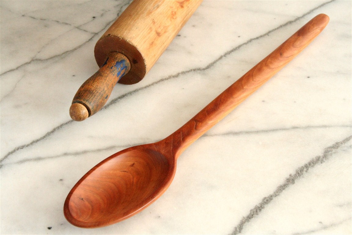 Heavy duty handmade wooden spoon for mixing - Image 4