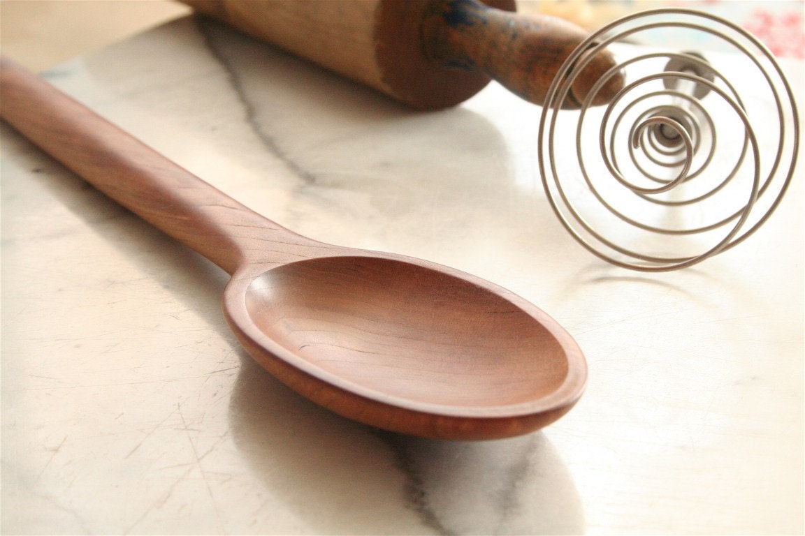 Heavy duty handmade wooden spoon for mixing - Image 2