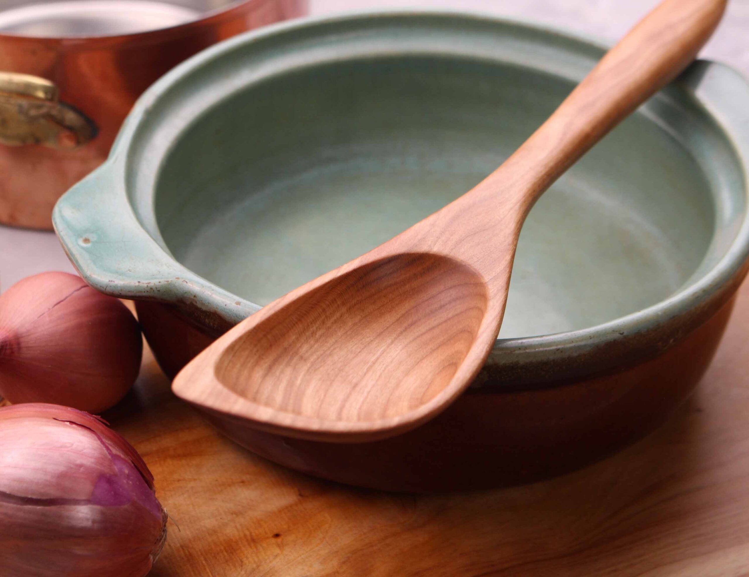 Hybrid wooden roux spoon spatula spoon handmade from Walnut , Cherry, or Maple wood - Image 3