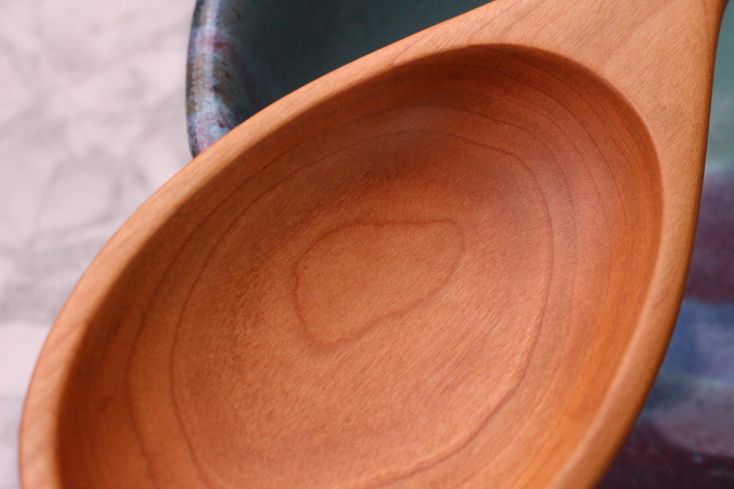 Handmade heirloom quality wooden stirring and mixing spoon hand-carved from Cherry wood, Maple wood, and Walnut wood - Image 4