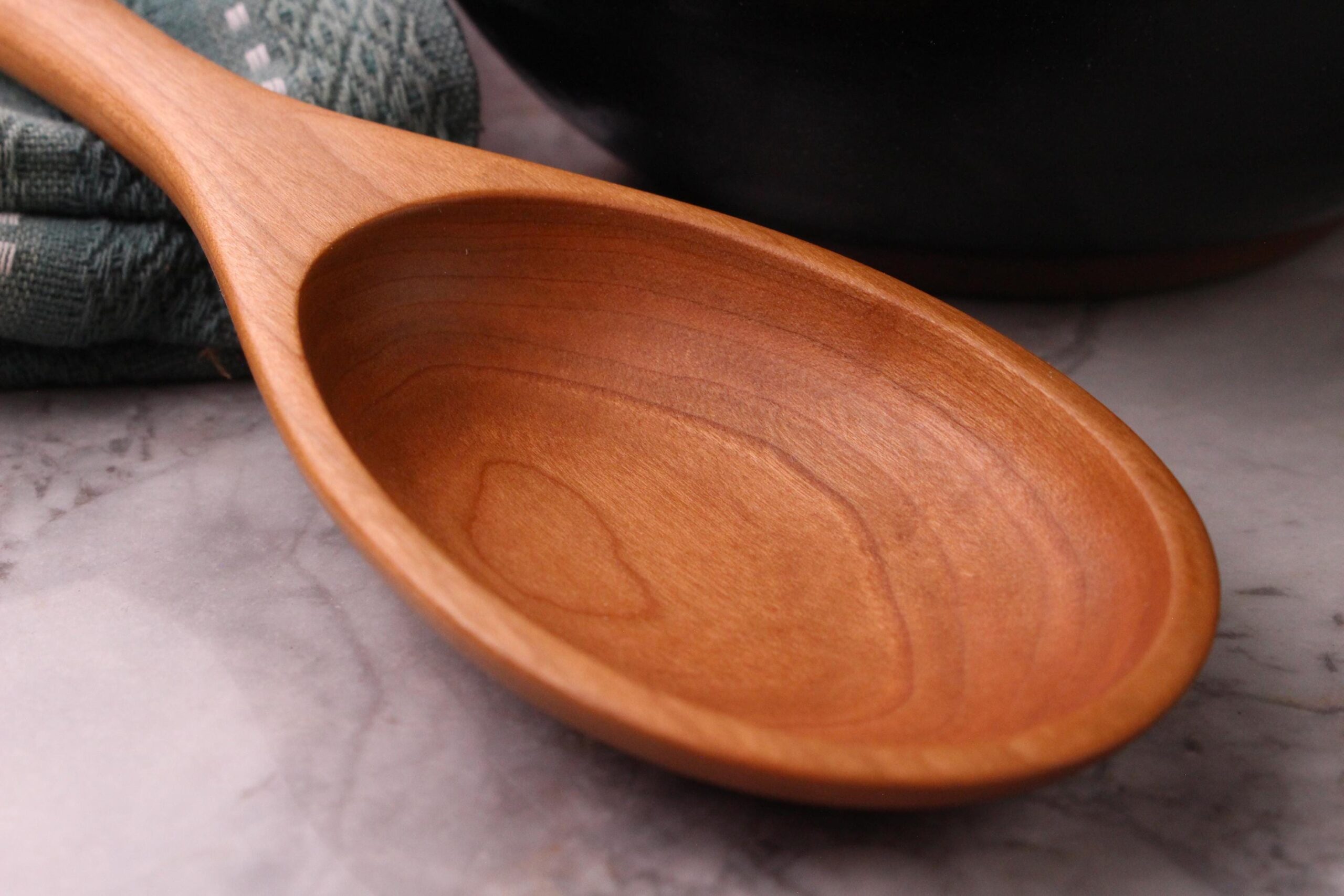 Handmade heirloom quality wooden stirring and mixing spoon hand-carved from Cherry wood, Maple wood, and Walnut wood - Image 7