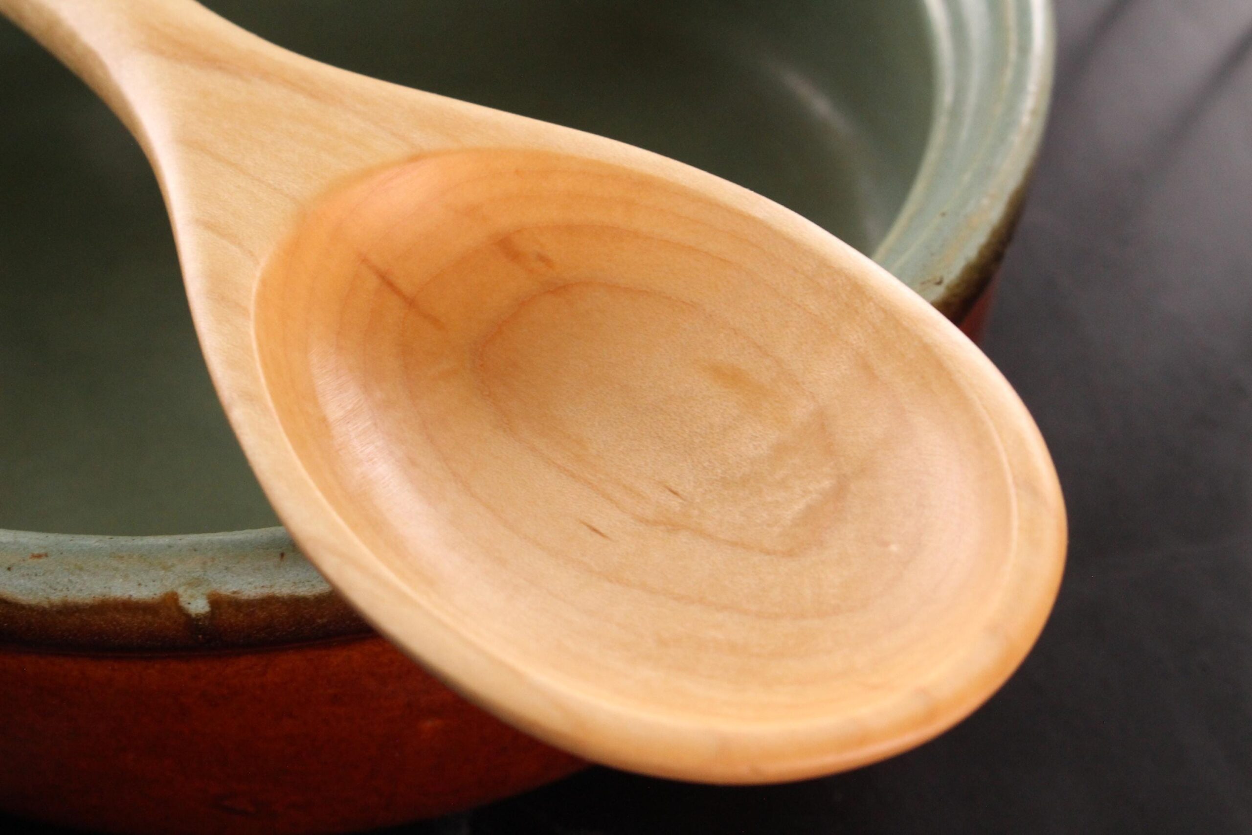 Handmade heirloom quality wooden stirring and mixing spoon hand-carved from Cherry wood, Maple wood, and Walnut wood - Image 9