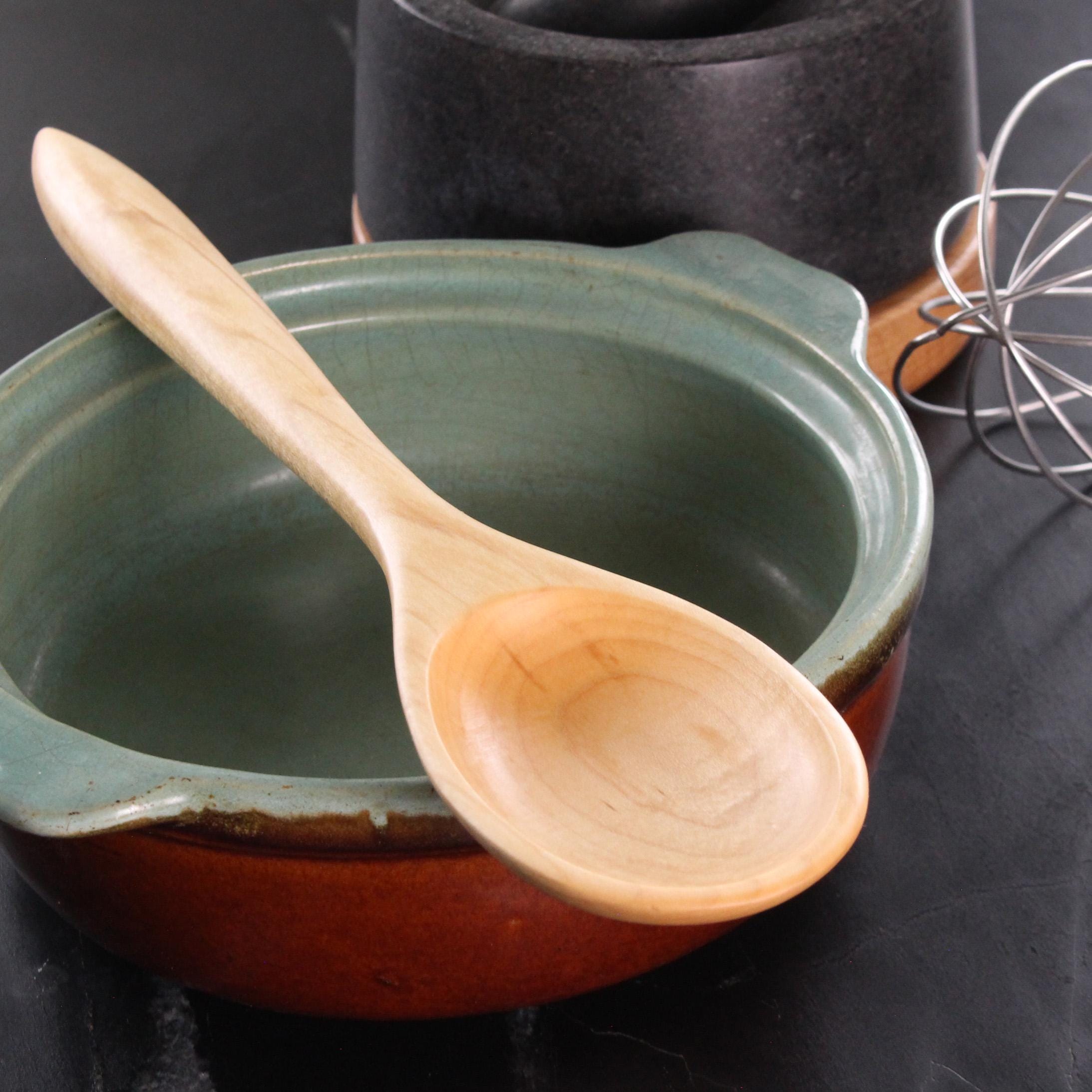 Handmade heirloom quality wooden stirring and mixing spoon hand-carved from Cherry wood, Maple wood, and Walnut wood - Image 8